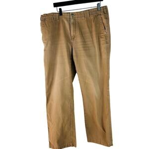 Weatherproof Vintage Men’s Khaki Canvas Pants Straight Leg Workwear 40x32